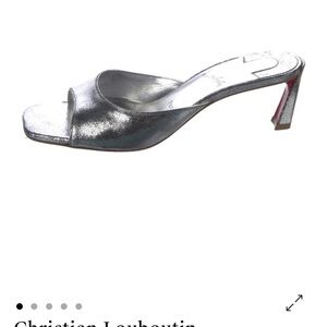 Christian Louboutin Metallic Silver Heels